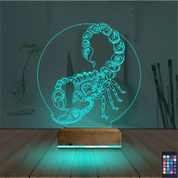 Akrep Burcu 3D Lamba - Masa Gece Lambası Akrep Burcu 3D Lamba - Masa Gece Lambası