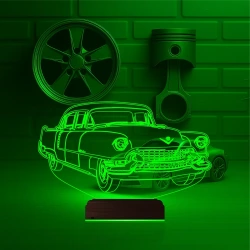 Amerikan Klasik Araba Vintage 3D Lamba - Masa Gece Lambası Amerikan Klasik Araba Vintage 3D Lamba - Masa Gece Lambası