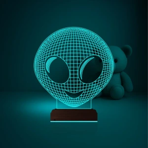 Alien Uzaylı Çocuk Odası 3D Lamba - Masa Gece Lambası Alien Uzaylı Çocuk Odası 3D Lamba - Masa Gece Lambası