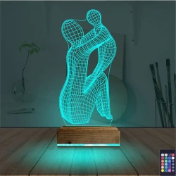 Anne Bebek Minimalist 3D Lamba - Masa Gece Lambası Anne Bebek Minimalist 3D Lamba - Masa Gece Lambası