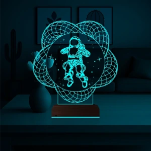 Astronot Uzay 3D Lamba - Masa Gece Lambası Astronot Uzay 3D Lamba - Masa Gece Lambası
