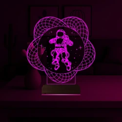 Astronot Uzay 3D Lamba - Masa Gece Lambası Astronot Uzay 3D Lamba - Masa Gece Lambası