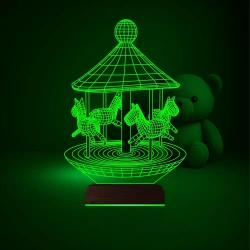 Atlı Karınca Çocuk Odası 3D Lamba - Masa Gece Lambası