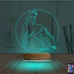 At Tasarım 3D Lamba - Masa Gece Lambası At Tasarım 3D Lamba - Masa Gece Lambası