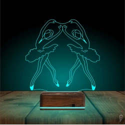 Bale Balerin 3D Lamba - Masa Gece Lambası Bale Balerin 3D Lamba - Masa Gece Lambası