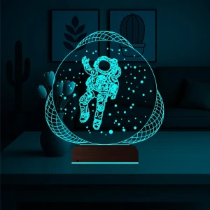 Astronot Uzay 3D Lamba - Masa Gece Lambası Astronot Uzay 3D Lamba - Masa Gece Lambası