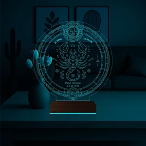 Astroloji Akrep Burcu Kişiye Özel 3D Lamba - Masa Gece Lambası Astroloji Akrep Burcu Kişiye Özel 3D Lamba - Masa Gece Lambası