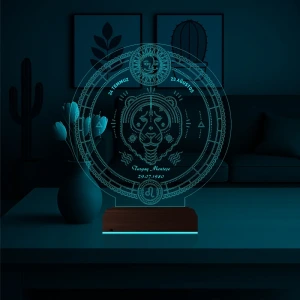 Astroloji Aslan Burcu Kişiye Özel 3D Lamba - Masa Gece Lambası Astroloji Aslan Burcu Kişiye Özel 3D Lamba - Masa Gece Lambası