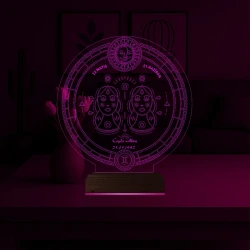 Astroloji İkizler Burcu Kişiye Özel 3D Lamba - Masa Gece Lambası Astroloji İkizler Burcu Kişiye Özel 3D Lamba - Masa Gece Lambası