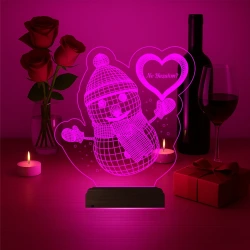 Kardan Adam Kalp Yılbaşı Hediyesi Kişiye Özel 3D Lamba - Masa Gece Lambası Kardan Adam Kalp Yılbaşı Hediyesi Kişiye Özel 3D Lamba - Masa Gece Lambası