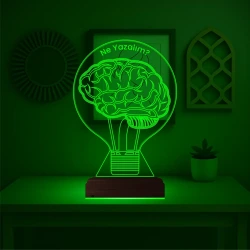 Ampul Beyin Idea Kişiye Özel 3D Lamba - Masa Gece Lambası Ampul Beyin Idea Kişiye Özel 3D Lamba - Masa Gece Lambası