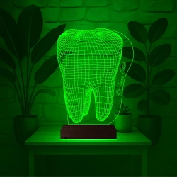 Diş Hekimi Diş Doktoru Hediye Kişiye Özel 3D Lamba - Masa Gece Lambası Diş Hekimi Diş Doktoru Hediye Kişiye Özel 3D Lamba - Masa Gece Lambası