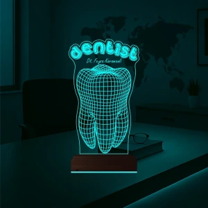 Diş Hekimi Diş Doktoru Hediye Dentist Kişiye Özel 3D Lamba - Masa Gece Lambası Diş Hekimi Diş Doktoru Hediye Dentist Kişiye Özel 3D Lamba - Masa Gece Lambası