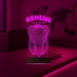 Diş Hekimi Diş Doktoru Hediye Dentist Kişiye Özel 3D Lamba - Masa Gece Lambası Diş Hekimi Diş Doktoru Hediye Dentist Kişiye Özel 3D Lamba - Masa Gece Lambası