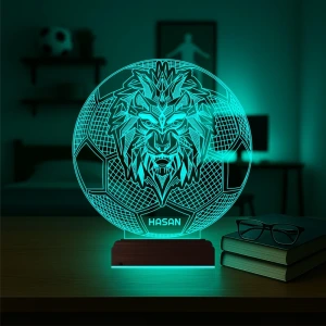 Aslan Futbol Topu Taraftar Cimbom Kişiye Özel 3D Lamba - Masa Gece Lambası Aslan Futbol Topu Taraftar Cimbom Kişiye Özel 3D Lamba - Masa Gece Lambası