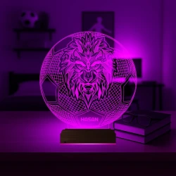 Aslan Futbol Topu Taraftar Cimbom Kişiye Özel 3D Lamba - Masa Gece Lambası Aslan Futbol Topu Taraftar Cimbom Kişiye Özel 3D Lamba - Masa Gece Lambası