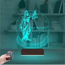 Adalet Kadın Hukuk Avukat Hediye Kişiye Özel 3D Lamba - Masa Gece Lambası Adalet Kadın Hukuk Avukat Hediye Kişiye Özel 3D Lamba - Masa Gece Lambası