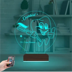 Diş Doktoru Hediye Diş Hekimi Kişiye Özel 3D Lamba - Masa Gece Lambası Diş Doktoru Hediye Diş Hekimi Kişiye Özel 3D Lamba - Masa Gece Lambası