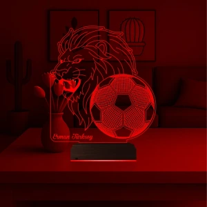 Aslan Futbol Topu Taraftar Hediye Cimbom Kişiye Özel 3D Lamba - Masa Gece Lambası Aslan Futbol Topu Taraftar Hediye Cimbom Kişiye Özel 3D Lamba - Masa Gece Lambası