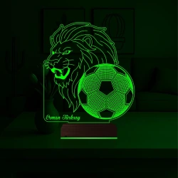 Aslan Futbol Topu Taraftar Hediye Cimbom Kişiye Özel 3D Lamba - Masa Gece Lambası Aslan Futbol Topu Taraftar Hediye Cimbom Kişiye Özel 3D Lamba - Masa Gece Lambası
