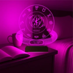 Balık Burcu Pisces Astroloji Doğum Günü Hediyesi Kişiye Özel 3D Lamba - Masa Gece Lambası Balık Burcu Pisces Astroloji Doğum Günü Hediyesi Kişiye Özel 3D Lamba - Masa Gece Lambası